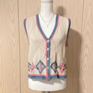 Vintage 100% Cotton Northern Reflections Sweater Women’s Small Knit Cardigan S